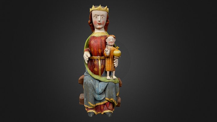 Vierge en majesté du XIVe siècle 3D Model
