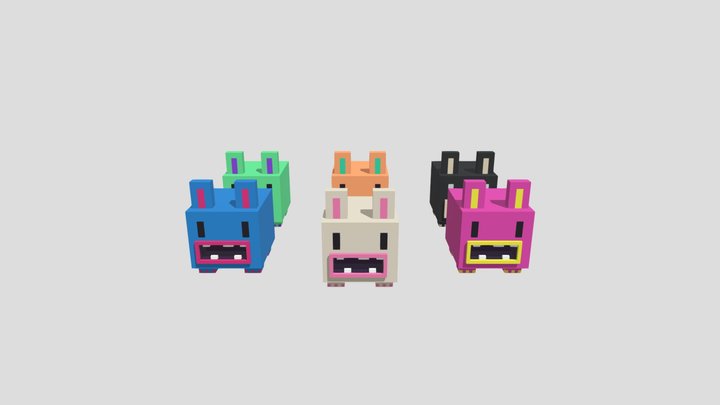 Dumb Bunnies Collection 3D Model