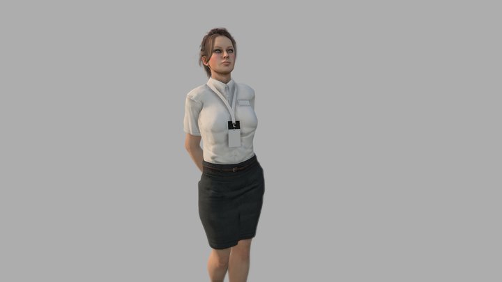 Air hostess Katherine 3D Model