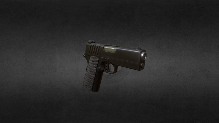 Pistol cal.45 – Gratis 3D-model STL