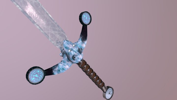 Sword 04. The Ice Wolf 3D Model