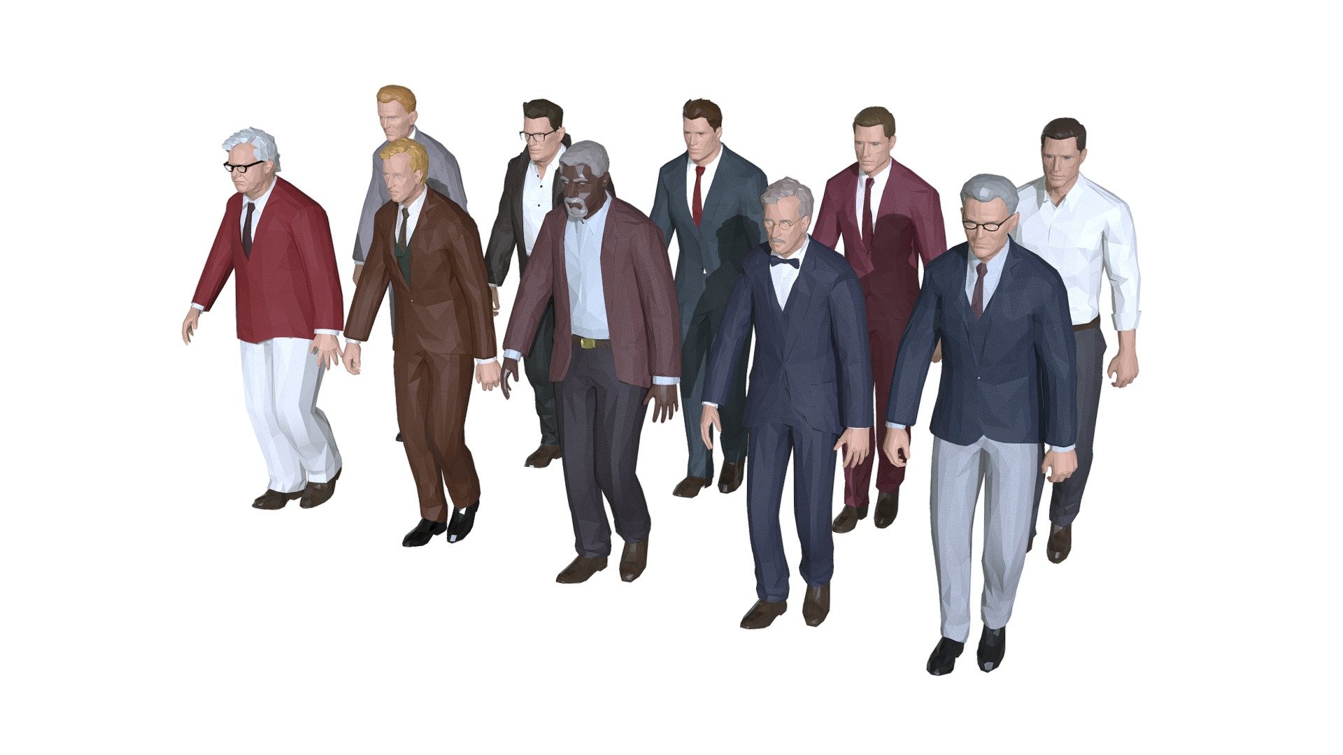 Low poly Casual Male Character Animated