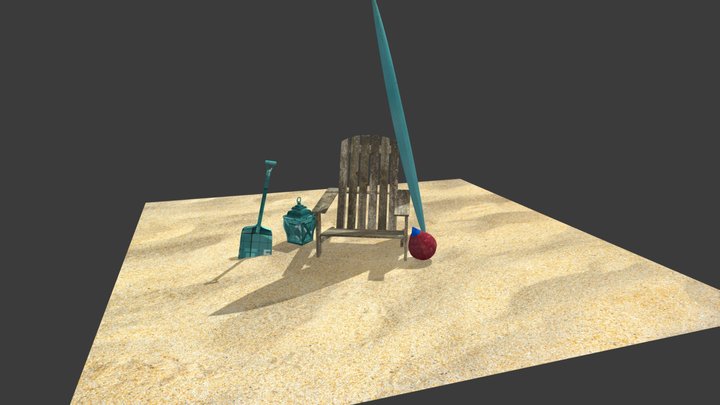By The Ocean - Unwrap 2 More Detailed Props 3D Model