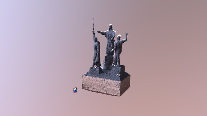 3D модель памятнику "Героям фронта и тыла" 3D Model