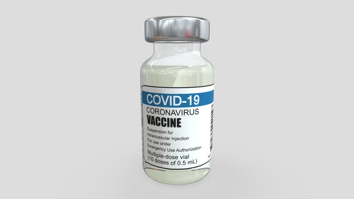 Vial of Covid-19 Vaccine 3D Model