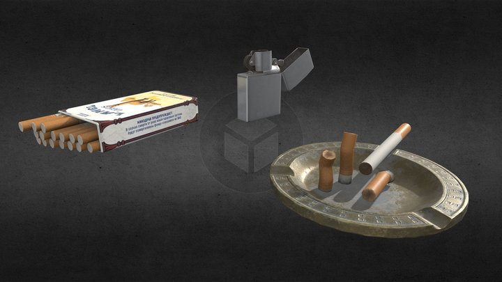 Smoker's Kit (for game) 3D Model