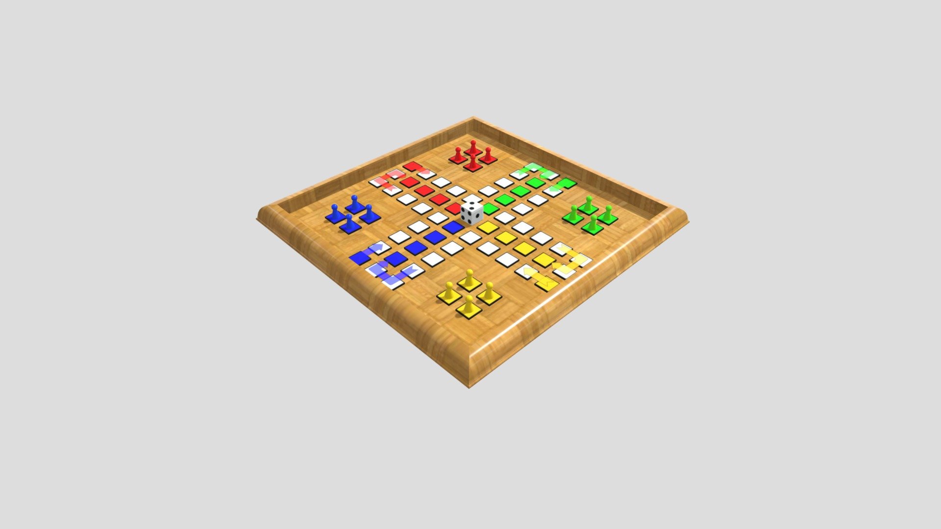 3D model Ludo - Board Game VR / AR / low-poly