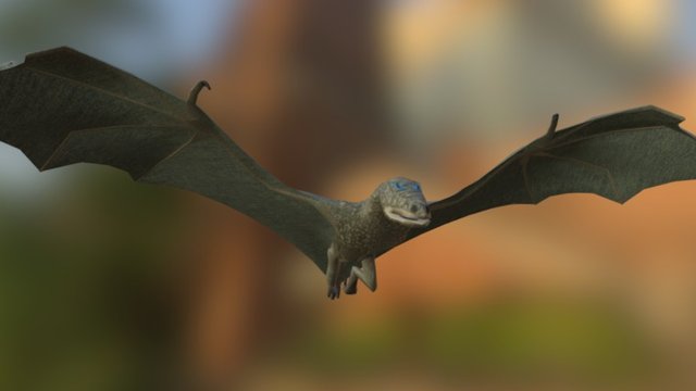 Flying wyvern animation 3D Model