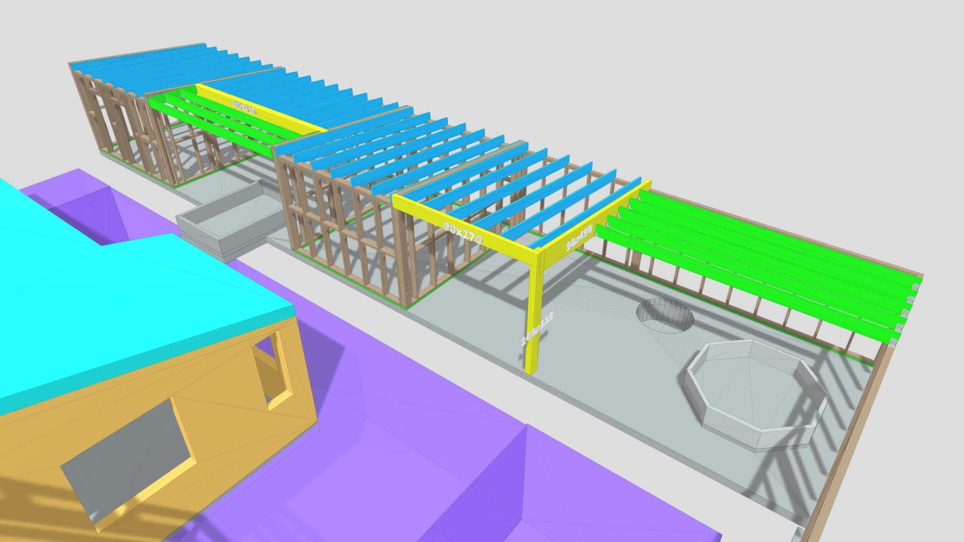 Sauna Manalind + existing house