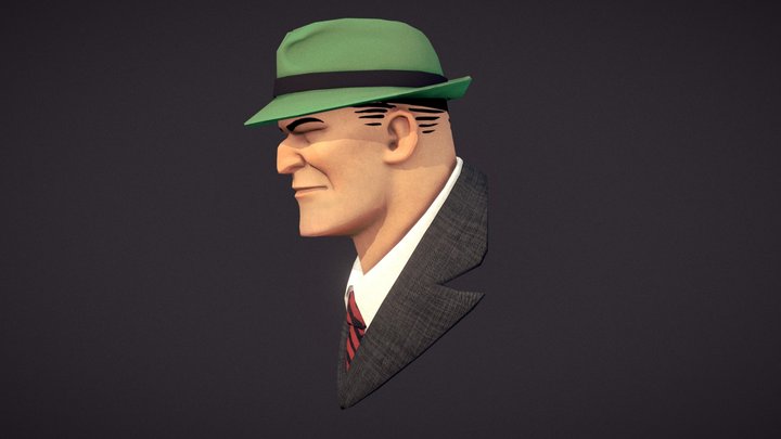 Dick Tracy Bust 3D Model