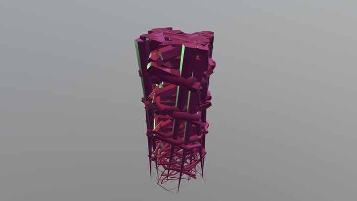 Alien Building 3D Model