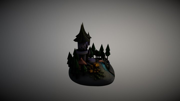 Halloween Island 3D Model