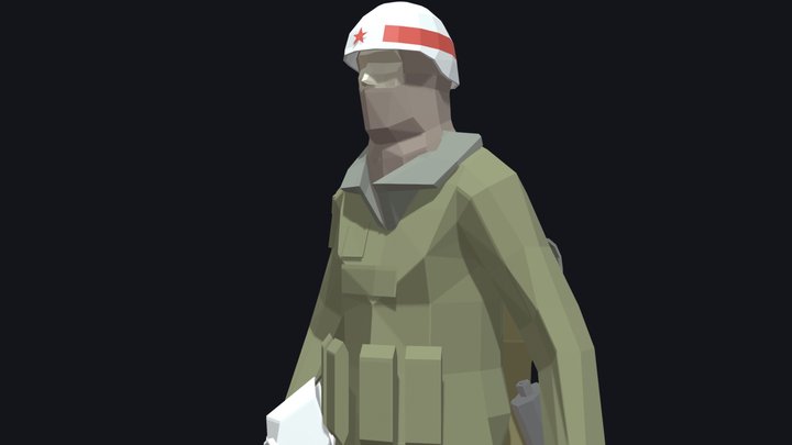 Soviet Soldier (Low-poly) 3D Model