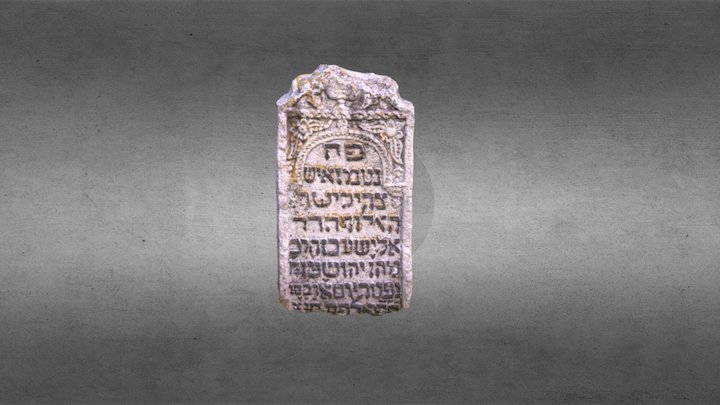 Tomb Headstone, Rohatyn Old Jewish Cemetery 3D Model