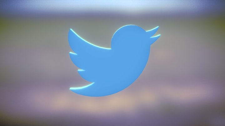Twitter Logo 3D Model