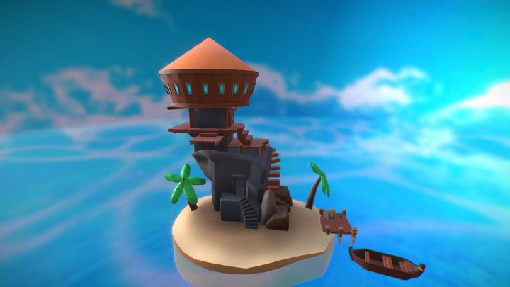 super duper fun island 3D Model