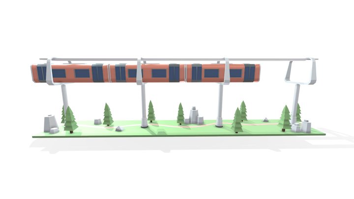 Hyperloop Metro  capital 3D Model