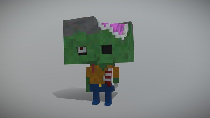 Voxel Zombie 3D Model