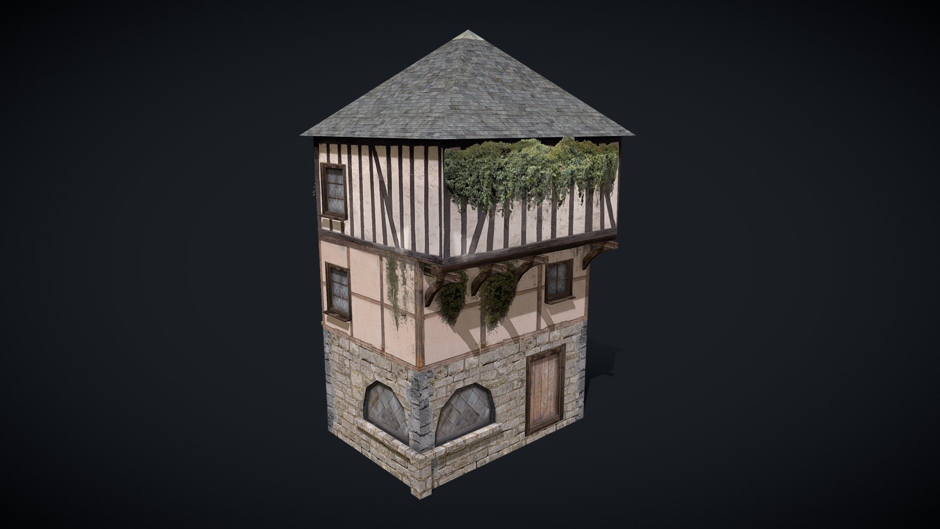 Medieval City House Low Poly - Buy Royalty Free 3D model by ...