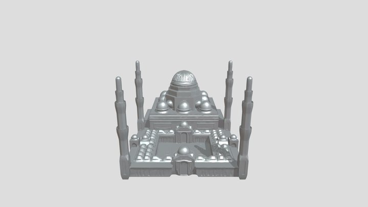 A large mosque building 3D Model
