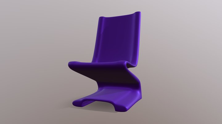 Chair Recyclable Plastic  Futuristic Design 3D Model