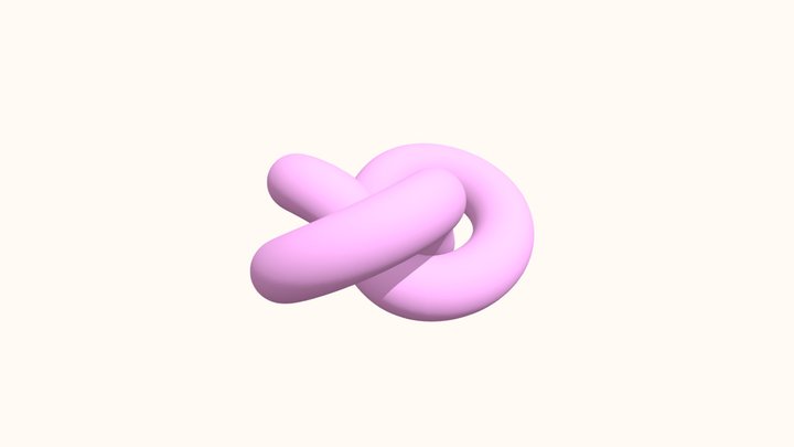 (2,3) torus knot 3D Model