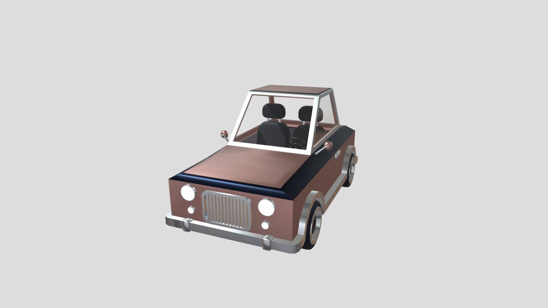 Low-Polly Retro Copper Car - Download Free 3D model by MashiMaro1924 ...