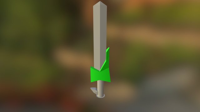 Cartoon Dagger 3D Model