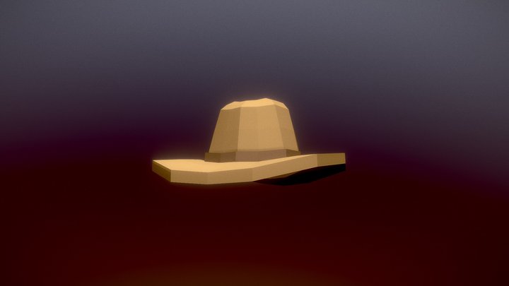 Low Poly Hat 3D Model