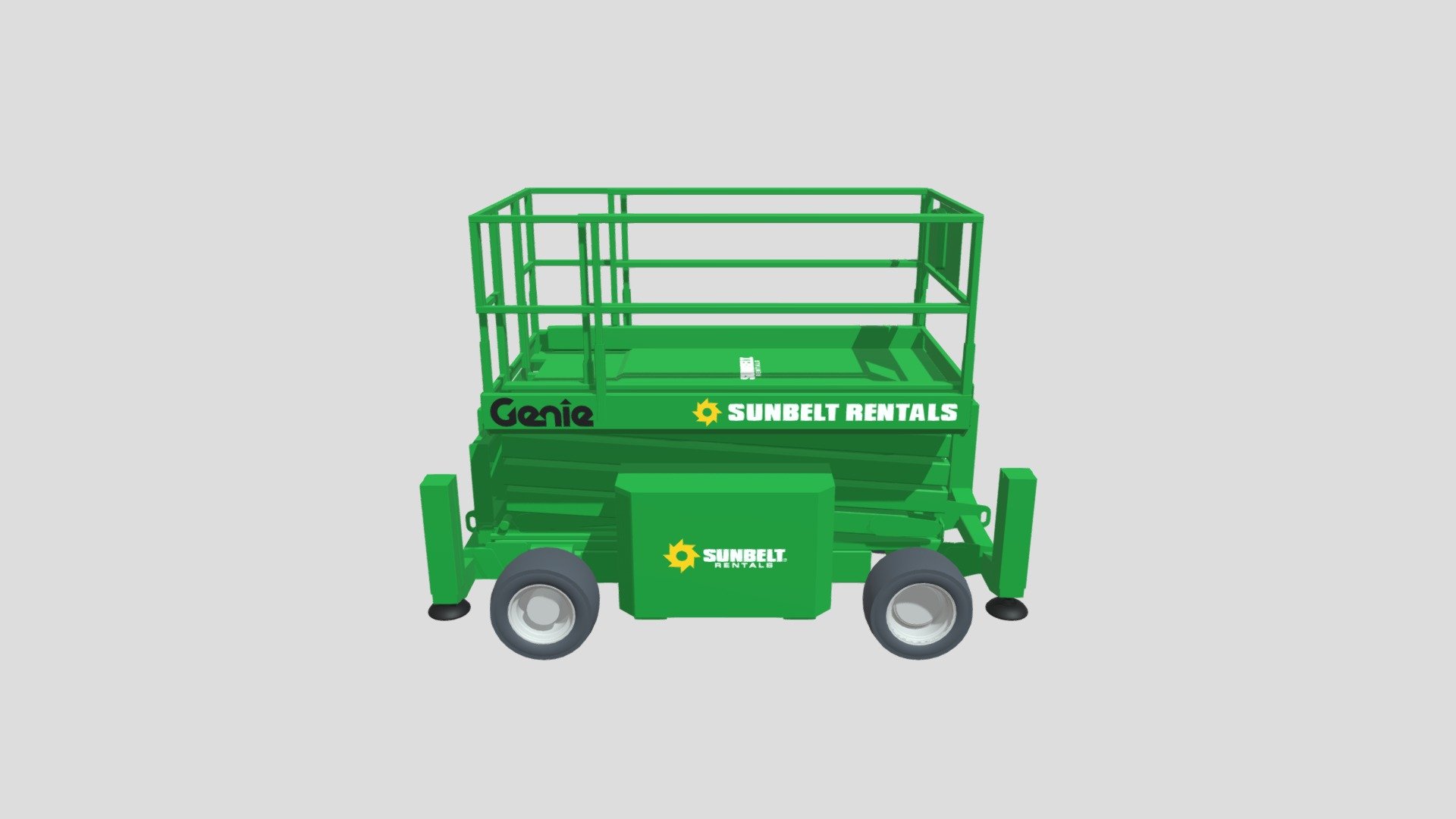Sunbelt Rentals Diesel Scissor Lift GS3369RT 3D model by bimstore
