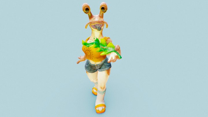 slug girl 3D Model