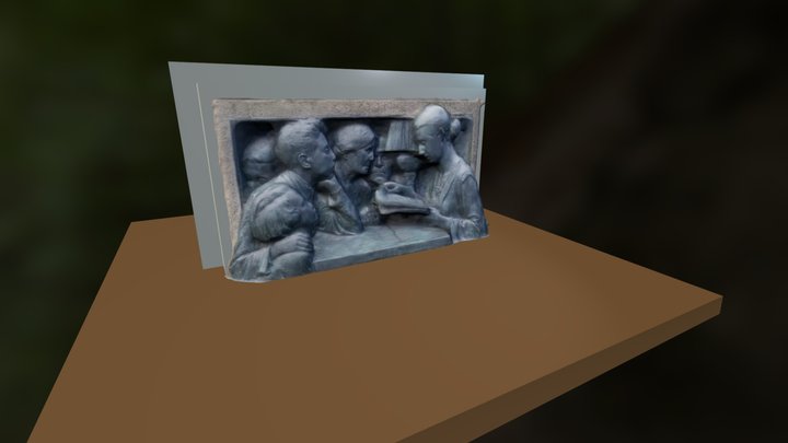 Baixo relevo em Monumento a Júlio Dinis 3D Model