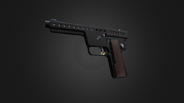 Gyrojet Rocket pistol 3D Model