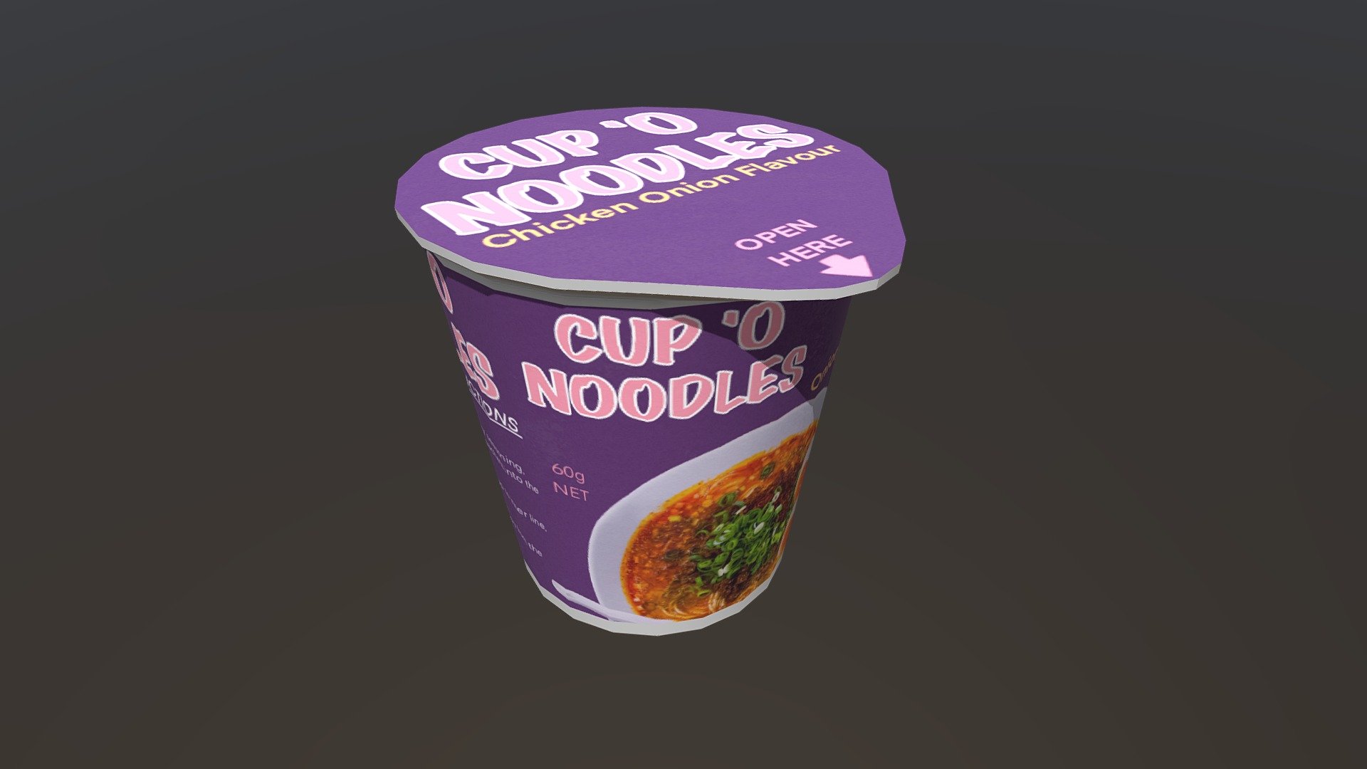 Noodle Cup Download Free 3D model by LittleWhiteElk [60b5fae] Sketchfab