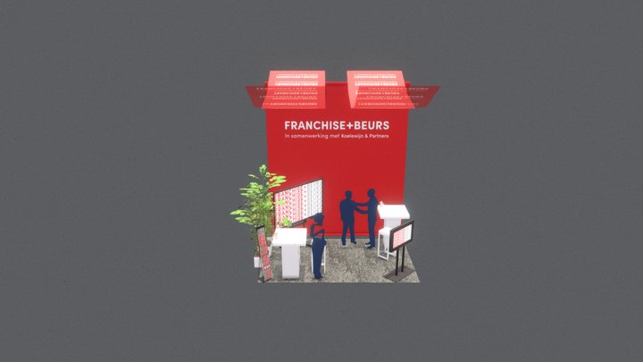Franchise+Beurs: Medium Stand Sponsor (Huur) 3D Model