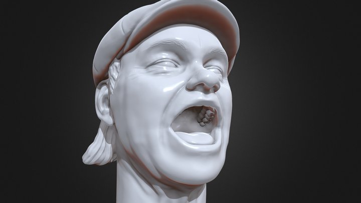 Kim Larsen 3D printable portrait sculpture 3D Model