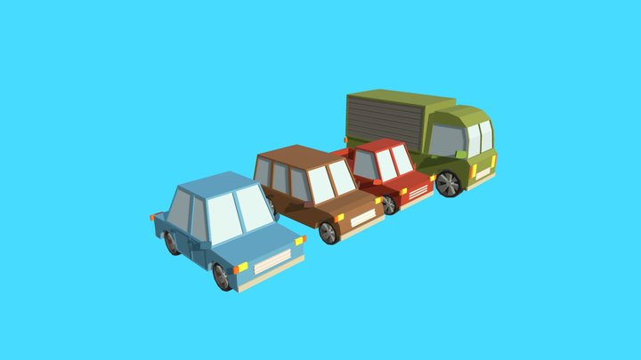 Low Poly - Cars 3D Model