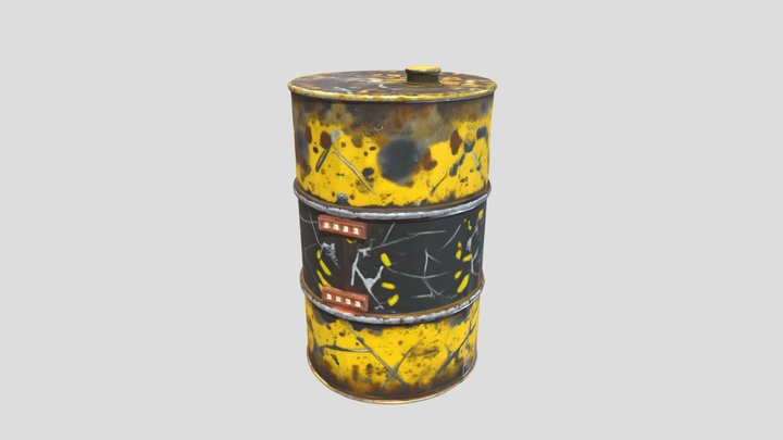 Futuristic Cyberpunk Barrel – Free 3D Model STL