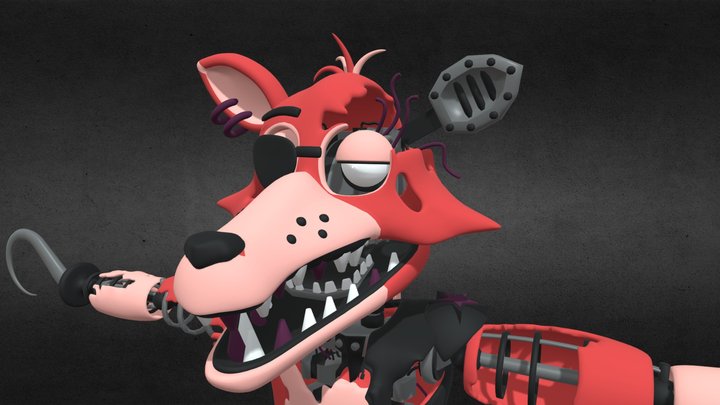 Star Withered Foxy 3D Model