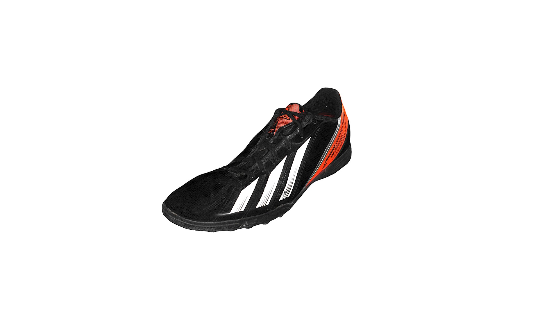 3D model Football Adidas Used - This is a 3D model of the Football Adidas Used. The 3D model is about a black and red shoe.