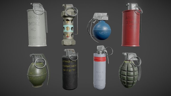 Grenade Pack 3D Model