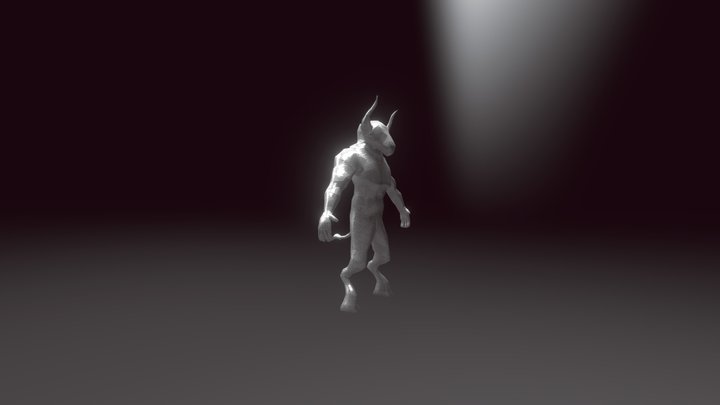 Minotaur who lives in a sewage pipe 3D Model