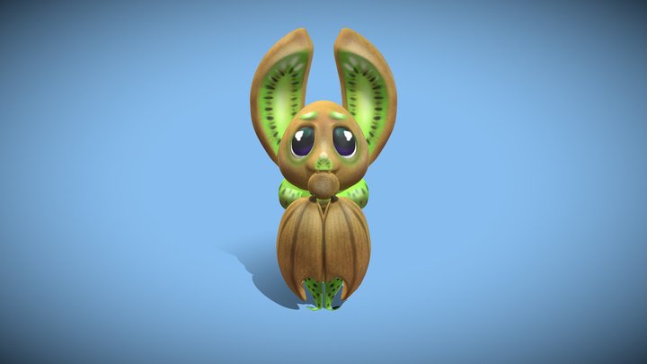 Kiwi Fruit Bat 3D Model