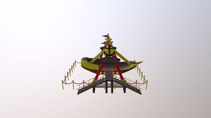 Pirate Ship Entire 3D Model