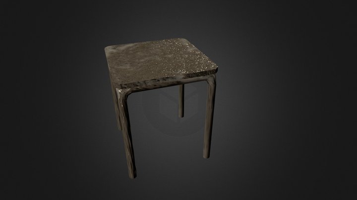 Small_Metal_Table 3D Model
