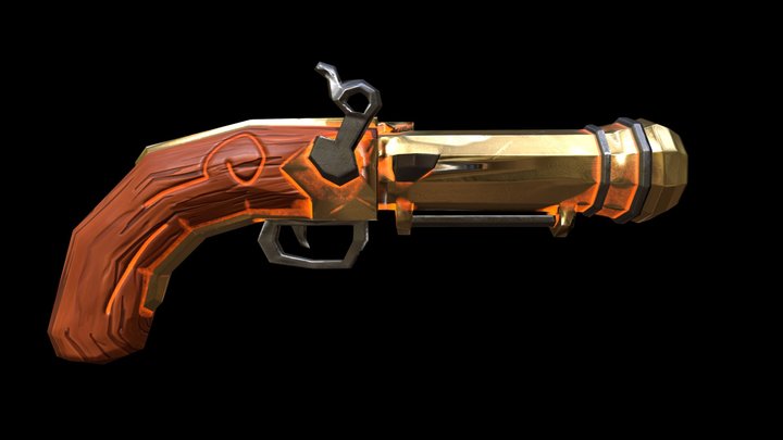 Lowpoly PirateGun By.Po0m 3D Model