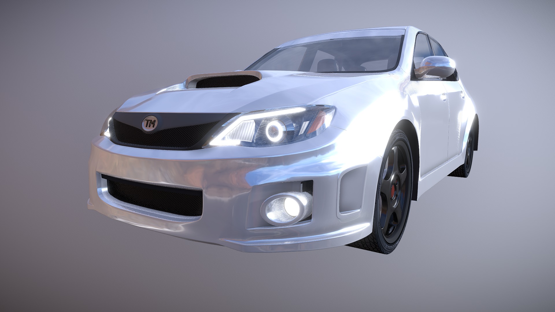 3D model TM’s Hatchback - This is a 3D model of the TM's Hatchback. The 3D model is about a white sports car.