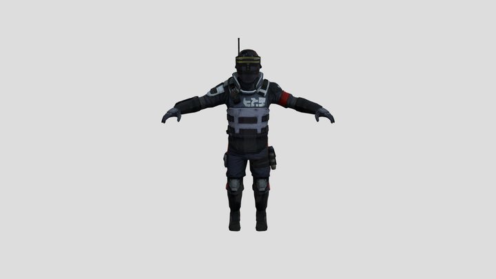 WIP,_Killzone_Mercenary_Helghast_Police_Trooper 3D Model
