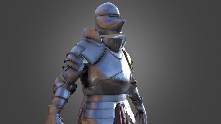 Gothic Medieval Armor 3D Model