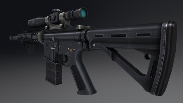 AR-15 Sniper 3D Model